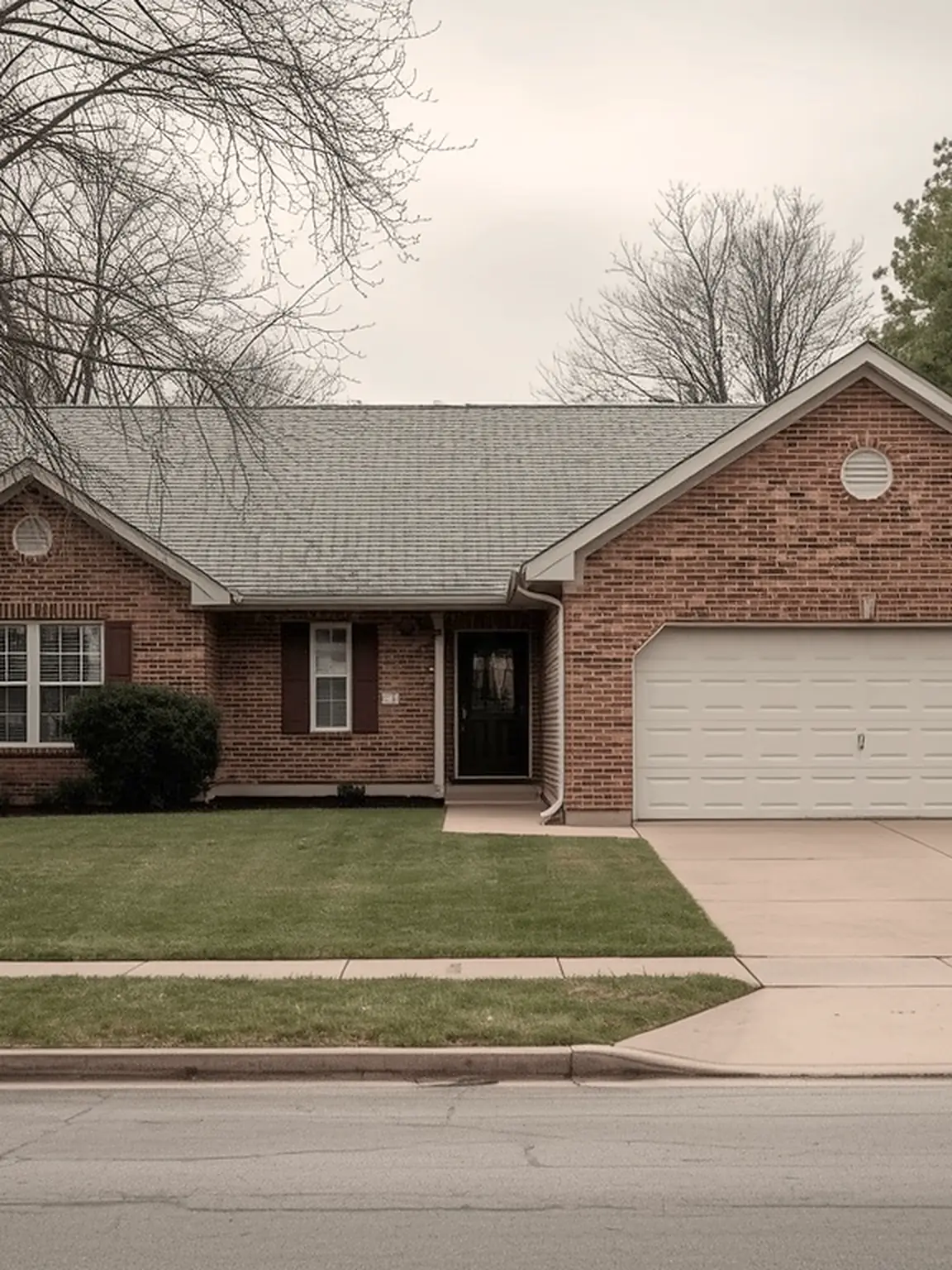 Suburban rental house with garage