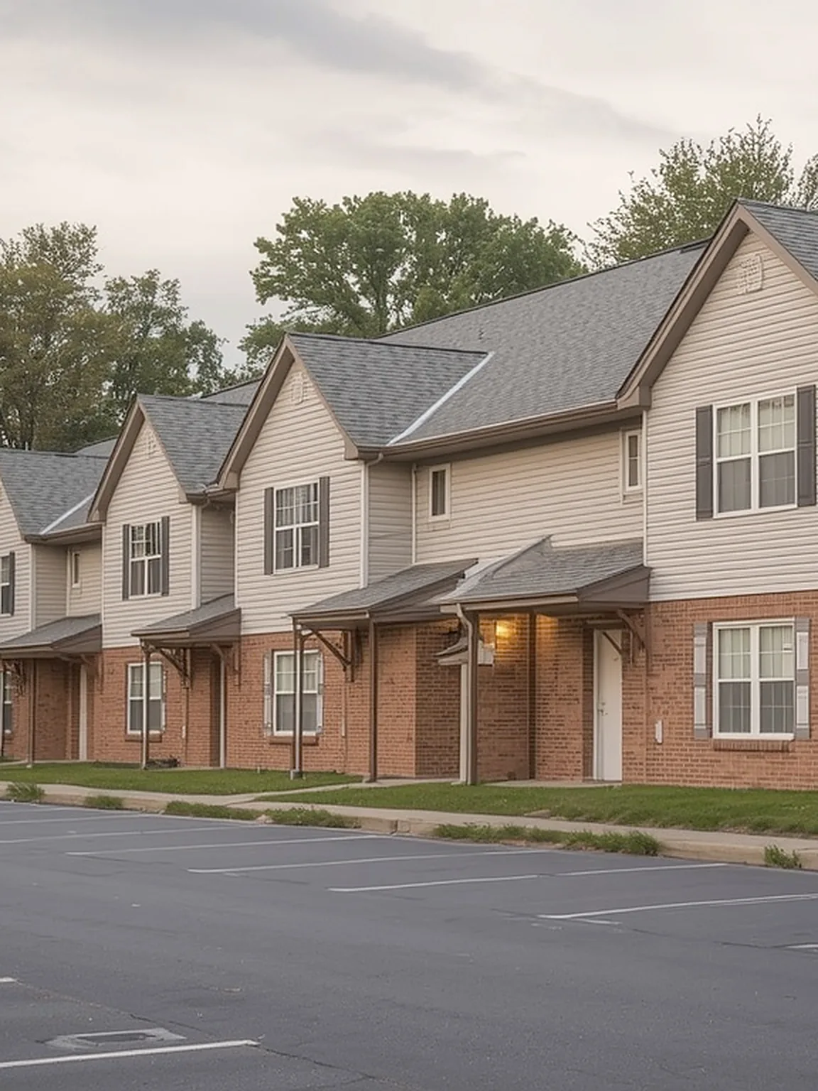 An apartment complex exterior