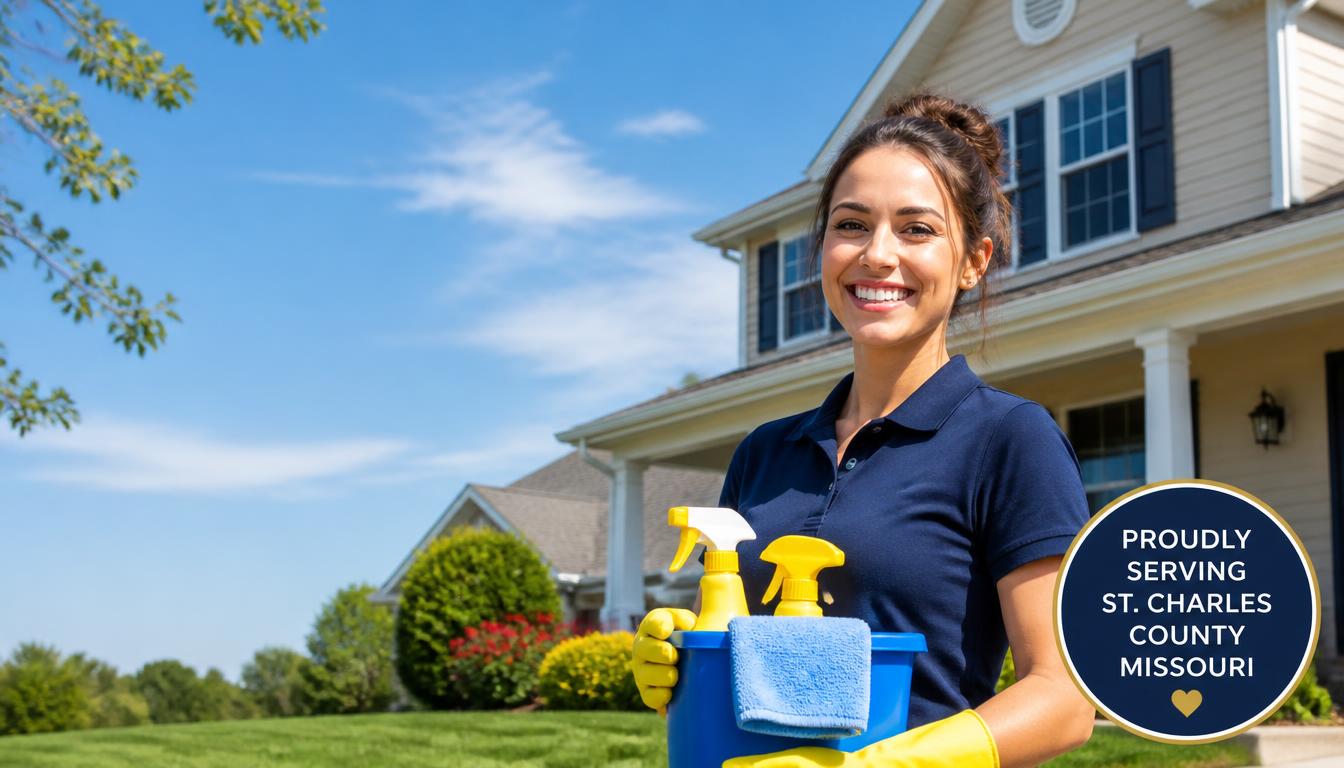 Home Refresh cleaner outside a St. Charles County home