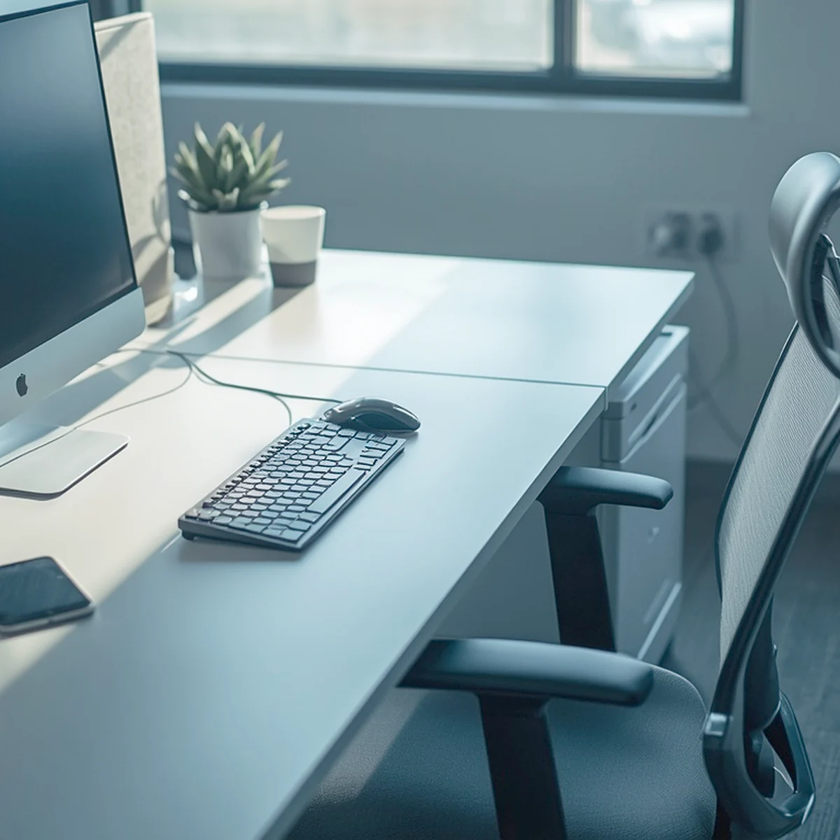 A cleaned office